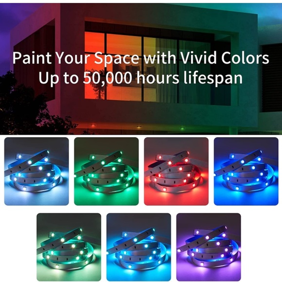 🎉Smart Led Strip Lights,65.6ft APP Control Light Strips Work with Alexa &Google - Picture 3 of 8